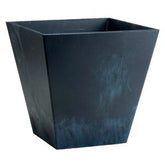 Fast Furnishings 12 inch Black Plastic Square Planter